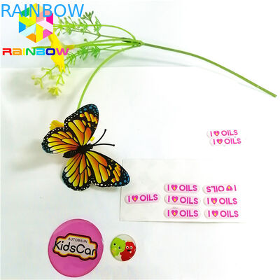 Αδιάβροχη αυτοκόλλητη εκτύπωση συνήθειας λογότυπων μετάλλων αυτοκόλλητων ετικεττών τρισδιάστατη εποξική καλυμμένη δια θόλου