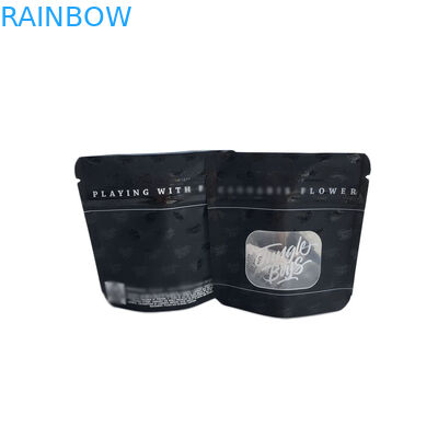 Πλαστικές σακούλες επιφάνειας μεταλλινών μαύρες που συσκευάζουν το UV διαφανές σαφές μπροστινό παράθυρο σημείων