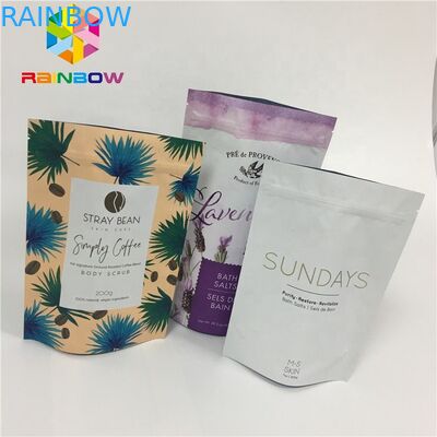 3 τοποθετημένων σε στρώματα μασκών κενών αργιλίου φύλλων αλουμινίου καλλυντικών τσαντών στρώματα σακουλών μασκών Resealable