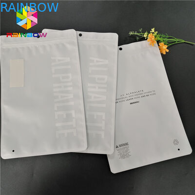 Η απόδειξη μυρωδιάς τοποθέτησε Ziplock Mylar τη στάση επάνω στο σαφές λογότυπο εκτύπωσης συνήθειας σακουλών σε στρώματα