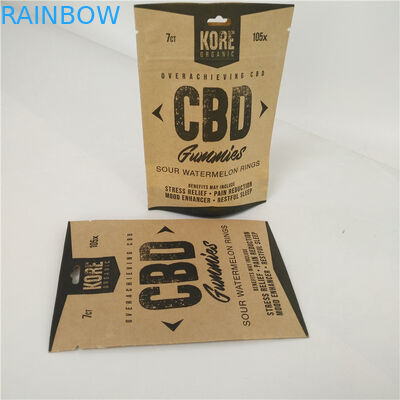 Mylar CBD πετρελαίου ελβετική ζιζανίων πλαστική συσκευάζοντας κλειδαριά φερμουάρ τσαντών επαναχρησιμοποιήσιμη για το σακούλι Edibles Cbd