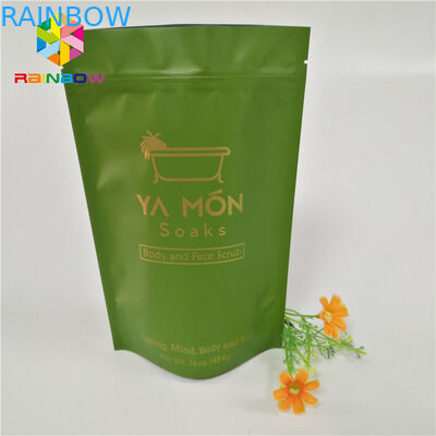 Ευθυγραμμισμένη φύλλο αλουμινίου πλαστική στάση επάνω Gravure συσκευασίας φροντίδας δέρματος λουτρών σακουλών φερμουάρ στην αλατισμένη εκτύπωση