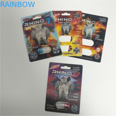 Πακέτο φουσκαλών κιβωτίων επίδειξης που συσκευάζει την τρισδιάστατη εκτύπωση για τα αρσενικά χάπια αυξήσεων Mamba