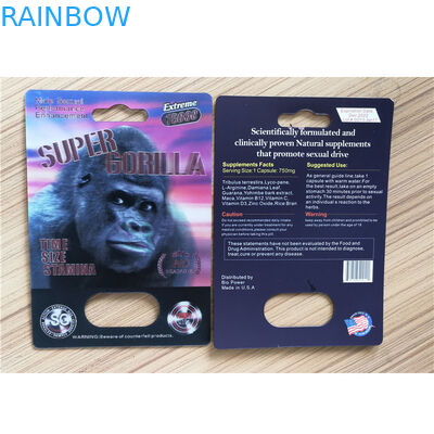 Ανακυκλώσιμο εγγράφου καρτών συσκευάζοντας πάνθηρων πακέτο χαπιών αυξήσεων ρινοκέρων 25k αρσενικό