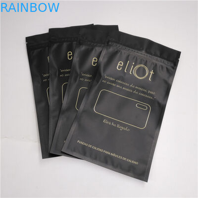 Gusset τηλεφωνικής περίπτωσης ακουστικών συσκευάζοντας κατώτατο τσάντες πλαστικό προσαρμοσμένο Ziplock μέγεθος