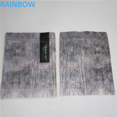 Καλλυντικά κατώτατου Gu κλειδαριών φερμουάρ που συσκευάζουν την πλαστική στάση επάνω στη σακούλα Mylar με το σαφές μέτωπο