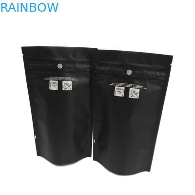 Ziplock μεταλλινών μαύρη ασφαλής για τα παιδιά σακουλών μυρωδιάς απόδειξης τσάντα ζιζανίων THC Mylar κάρρων Sativa Indica