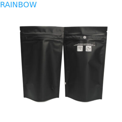 Ziplock μεταλλινών μαύρη ασφαλής για τα παιδιά σακουλών μυρωδιάς απόδειξης τσάντα ζιζανίων THC Mylar κάρρων Sativa Indica