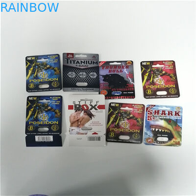 Κάρτα φουσκαλών χαπιών φύλων Poseidon που συσκευάζει το δύσκαμπτο ανακυκλωμένο πακέτο έγγραφο ανυψωτών φύλων Rox