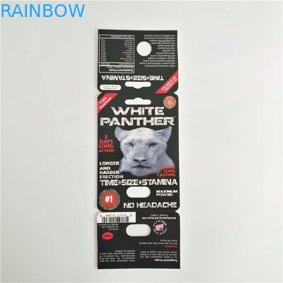 7K σεξουαλικό χάπι πάνθηρων που συσκευάζει το θηλυκό λογότυπο συνήθειας καρτών αυξήσεων με το κιβώτιο επίδειξης