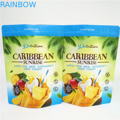 Resealable τροφίμων συσκευασίας αργιλίου φύλλων αλουμινίου σκόνη συμπληρωμάτων Doypack τσαντών πλαστική με το φερμουάρ