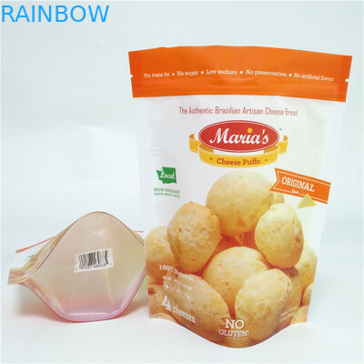 Η συνήθεια τύπωσε το φύλλο αλουμινίου αργιλίου τσαντών συσκευασίας τροφίμων πρόχειρων φαγητών Resealable για τη ριπή τυριών