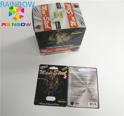 UV κάρτα φουσκαλών εκτύπωσης που συσκευάζει τις κάρτες φουσκαλών εγγράφου μπουκαλιών πετρελαίου CBD/την ηλεκτρονική κασέτα Vape