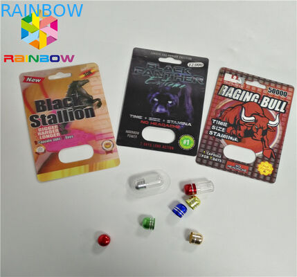 UV κάρτα φουσκαλών εκτύπωσης που συσκευάζει τις κάρτες φουσκαλών εγγράφου μπουκαλιών πετρελαίου CBD/την ηλεκτρονική κασέτα Vape