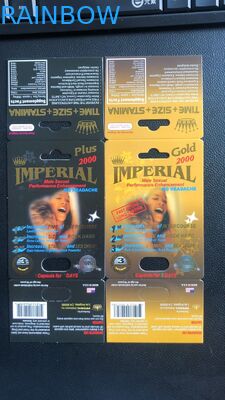 Αρσενικό κιβώτιο εγγράφου καρτών δύναμης σεξουαλικό τρισδιάστατο που συσκευάζει την αρχαιότερη τρισδιάστατη επίδραση της Zen για τα χάπια φύλων