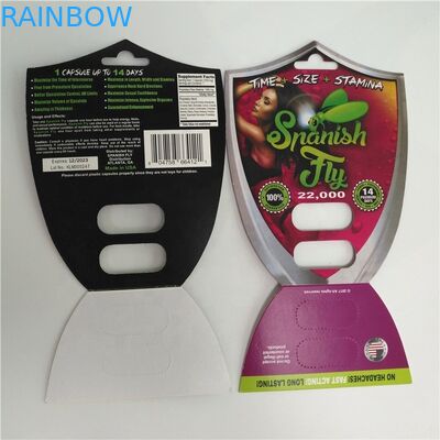 Κάρτα φουσκαλών χαπιών φύλων που συσκευάζει την ισπανική μύγα 2000 αρσενική συσκευασία χαπιών αυξήσεων