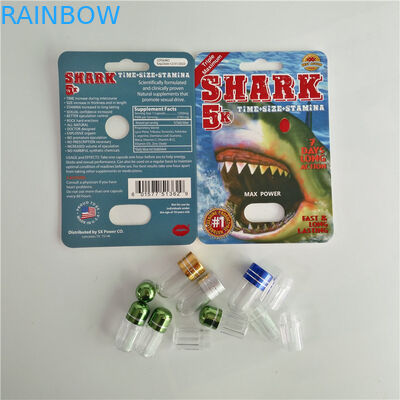 Κάρτα φουσκαλών εγγράφου που συσκευάζει το αρσενικό πακέτο χαπιών αυξήσεων με την πλαστική σφαίρα