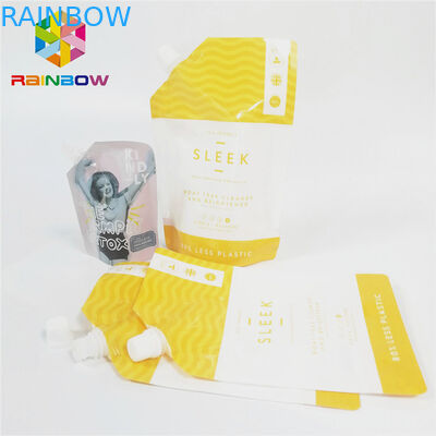 Υγρός πιείτε τη σακούλα σωλήνων χυμού που συσκευάζει την τοποθετημένη σε στρώματα απόδειξη διαρροών για το ποτό