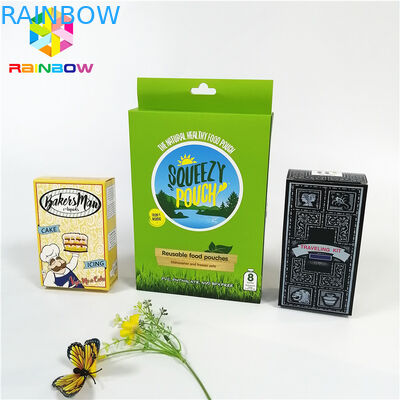 Το ανακυκλώσιμο εμπορικό σήμα σχεδίου λογότυπων συνήθειας τύπωσε τα UV καυτά κιβώτια καρτών εγγράφου σφράγισης με κρεμά την τρύπα για τα καλλυντικά δώρων