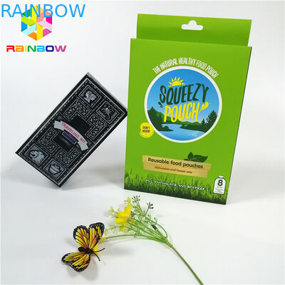 Το ανακυκλώσιμο εμπορικό σήμα σχεδίου λογότυπων συνήθειας τύπωσε τα UV καυτά κιβώτια καρτών εγγράφου σφράγισης με κρεμά την τρύπα για τα καλλυντικά δώρων