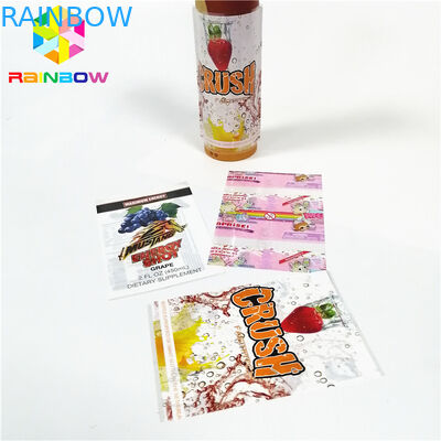 Το ζωηρόχρωμο τυπωμένο PVC PET συρρικνώνεται την αυτοκόλλητη ετικέττα ετικετών σωλήνων φλυτζανιών μπουκαλιών γυαλιού ετικετών μανικιών