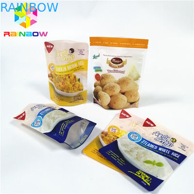 Ανθεκτικές στη θερμότητα μαγειρεύοντας πλαστικές σακούλες ανταπαντήσεων που συσκευάζουν το τοποθετημένο σε στρώματα λογότυπο συνήθειας που τυπώνεται