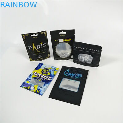 Η Resealable καραμέλα πλαστικών τσαντών Gummy αντέχει τη συσκευάζοντας κάνναβη 7g 28g ζιζανίων Cbd