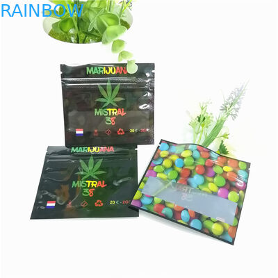 Διαφανές βοτανικό θυμίαμα που συσκευάζει μικρό Ziplock ένα δευτερεύον σαφές φύλλο αλουμινίου αργιλίου