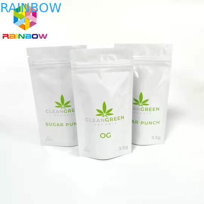 Αργιλίου φύλλων αλουμινίου Resealable συσκευάζοντας τσαντών στιλπνή κλειδαριά φερμουάρ εκτύπωσης πλαστική