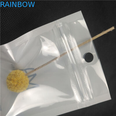 Διαφανής μπροστινή στιλπνή λαμπρή πλαστική συσκευασία κοσμημάτων περιδεραίων σακουλών φερμουάρ