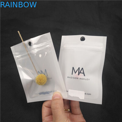 Διαφανής μπροστινή στιλπνή λαμπρή πλαστική συσκευασία κοσμημάτων περιδεραίων σακουλών φερμουάρ