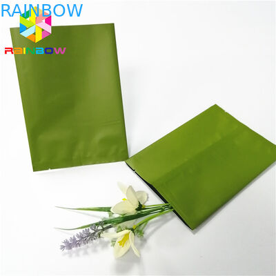 Το ανοικτό πράσινο πίσω κέντρο συγκολλά τη σακούλα καραμελών σκονών τροφίμων φύλλων αλουμινίου λογότυπων συνήθειας τσαντών με θερμότητα