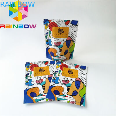 Στάση επάνω Ziplock στις πλαστικές σακούλες που συσκευάζουν, επαναχρησιμοποιήσιμη τσάντα καφέ φύλλων αλουμινίου αργιλίου