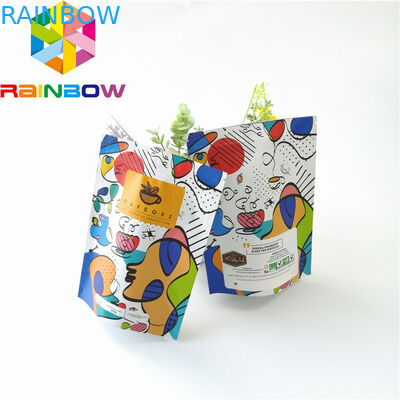 Στάση επάνω Ziplock στις πλαστικές σακούλες που συσκευάζουν, επαναχρησιμοποιήσιμη τσάντα καφέ φύλλων αλουμινίου αργιλίου