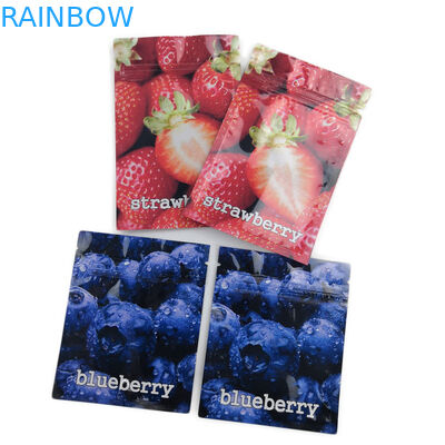 Πλαστικές σακούλες γεύσης THC Gummies φρούτων που συσκευάζουν την επίπεδη τσάντα με ακίνδυνο για τα παιδιά Ziper