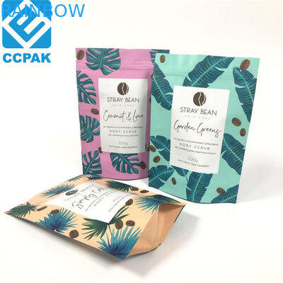 Οι συσκευάζοντας τσάντες εγγράφου καφέ τσαντών πρόχειρων φαγητών φύλλων αλουμινίου αργιλίου ματ τελειώνουν την επιφάνεια για το τσάι