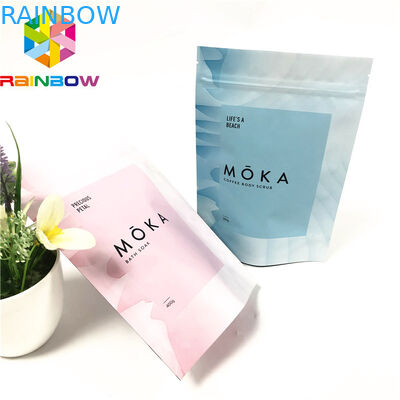 Η ελαφριά συσκευασία πλαστικών σακουλών, στάση βαθμού τροφίμων επάνω στην τσάντα για το σώμα Cbd τρίβει