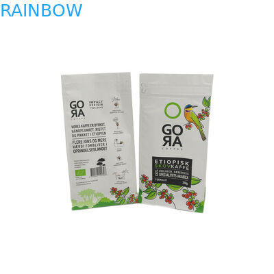 Βιοδιασπάσιμη πλαστική Ziplock συσκευασία καφέ επίπεδων κατώτατων σημείων φερμουάρ τσαντών Ε συσκευασίας τροφίμων