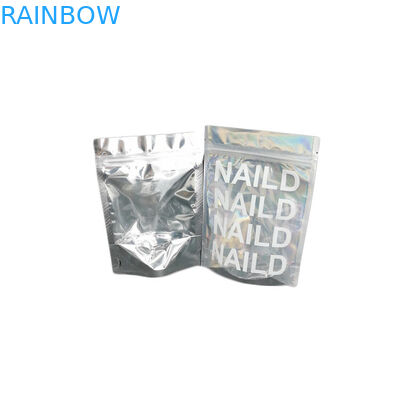 Η πλαστική ολογραφική καλλυντική συσκευάζοντας τσάντα Mylar σακουλών φύλλων αλουμινίου ακτινοβολεί/καρφώνει την πολωνική συσκευασία