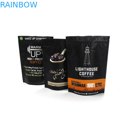 η συσκευάζοντας μεταλλίνη σακουλών φύλλων αλουμινίου καφέ 250g 500g 1kg τελειώνει την τσάντα καφέ απόδειξης μυρωδιάς με τη βαλβίδα