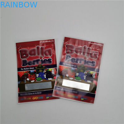 Οι πλαστικές σακούλες τσαντών φερμουάρ που συσκευάζουν την καραμέλα μπισκότων κάνναβης CBD αντέχουν τη συσκευασία Gummies