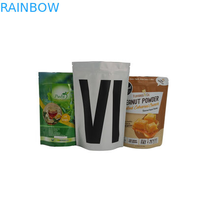 Στάση βαθμού τροφίμων επάνω στη σκόνη σακουλών την οργανική συνήθεια τσαντών τσαγιού που τυπώνεται που συσκευάζει