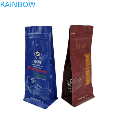 Τσάντες τσαγιού φασολιών καφέ που συσκευάζουν την κορυφή φερμουάρ εκτύπωσης συνήθειας που στέκεται επάνω τις τσάντες