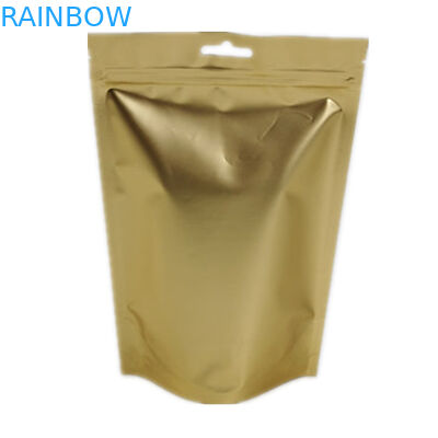 Η Resealable πλαστική στάση επάνω στη συσκευασία καφέ σακουλών τοποθετεί το χρυσό φύλλο αλουμινίου αργιλίου σε σάκκο