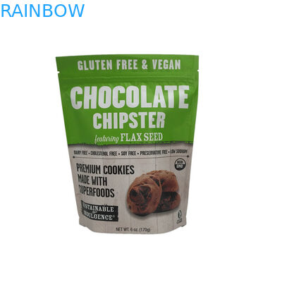 Συσκευάζοντας τοποθετημένη σε στρώματα ziplock στάση φύλλων αλουμινίου πρόχειρων φαγητών επάνω στη σακούλα