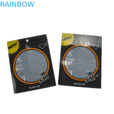 Το σαφές παράθυρο τρία δευτερεύουσα σφραγίδα κρεμά τη σακούλα κλειδαριών φερμουάρ τρυπών