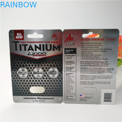 12mm ΚΑΠ ρινοκέρων αρσενική συσκευασία καρτών φουσκαλών καρτών χαπιών τρισδιάστατη