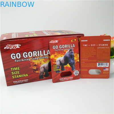 12mm ΚΑΠ ρινοκέρων αρσενική συσκευασία καρτών φουσκαλών καρτών χαπιών τρισδιάστατη