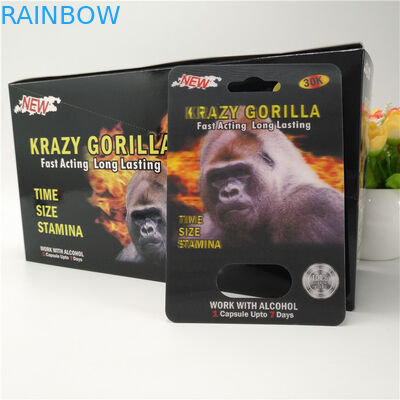 12mm ΚΑΠ ρινοκέρων αρσενική συσκευασία καρτών φουσκαλών καρτών χαπιών τρισδιάστατη