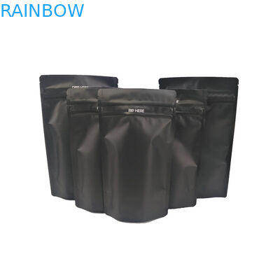 Μαύρη συσκευασία πλαστικών σακουλών φερμουάρ CMYK μεταλλινών διπλή